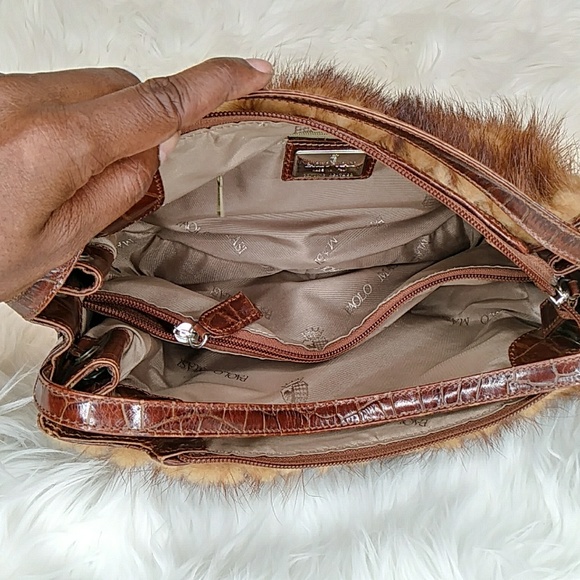 🕦GONE! Paolo Masi Mink & Leather Purse - Picture 6 of 7